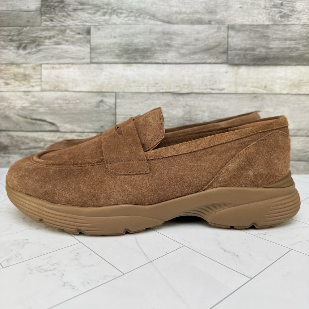 Easy Spirit Morgen Suede Loafer Sneaker - Women's Size 12 W - Brown WIDE